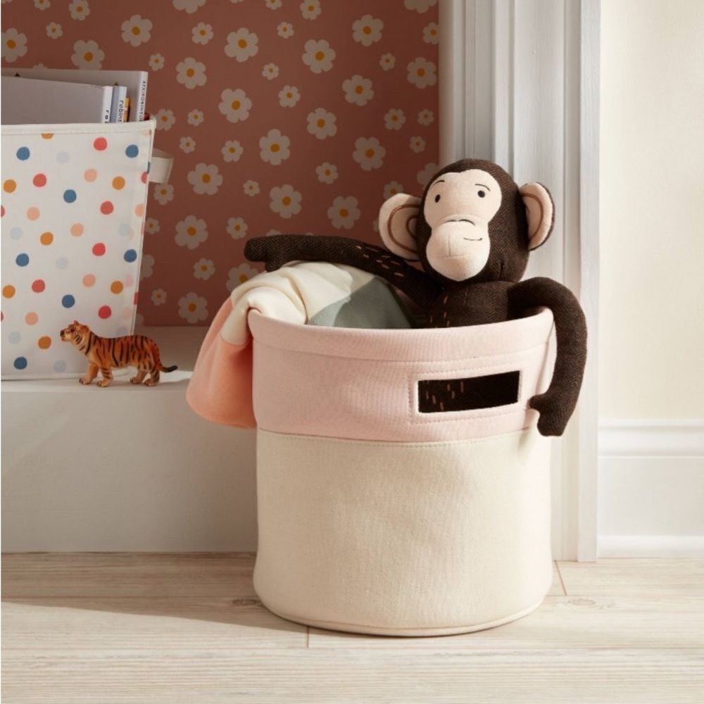 Pillowfort Cylinder Color Block Bin